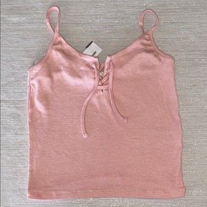 GARAGE Pink Tie-Up Top